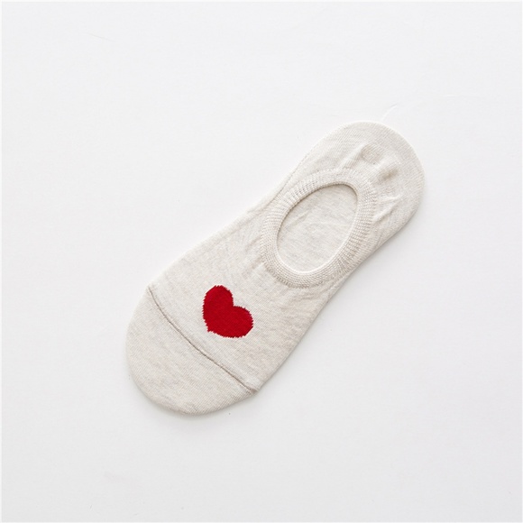5 Pairs a set Women Ankle Socks with love heart - Picture 5 of 8